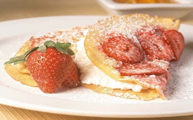 Panqueques de ricotta y fresa